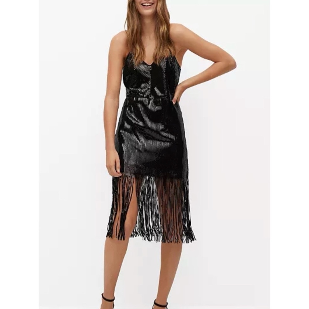 Sequins fringed dress